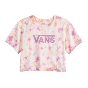 Vans Tie-Dye Logo Cropped Graphic Tee